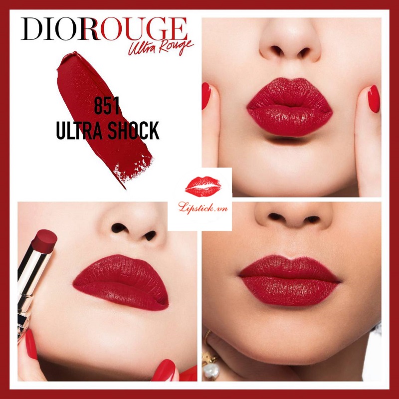 Son Dior Ultra Rouge 851 Đỏ Rượu  Son Dior Vỏ Đỏ Cá Tính