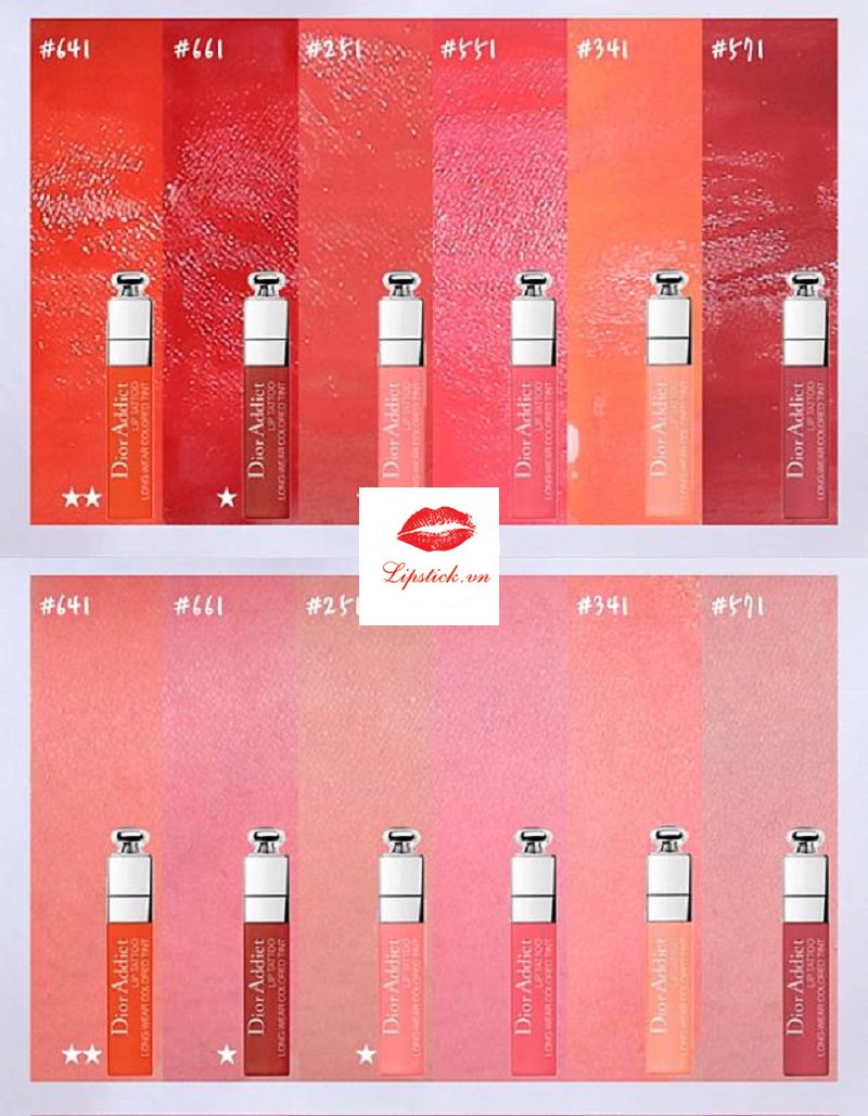 Son Dior Addict Lip Tint Tattoo 421  351 251  561  651  541  771   491 Tester Unbox  Shopee Việt Nam