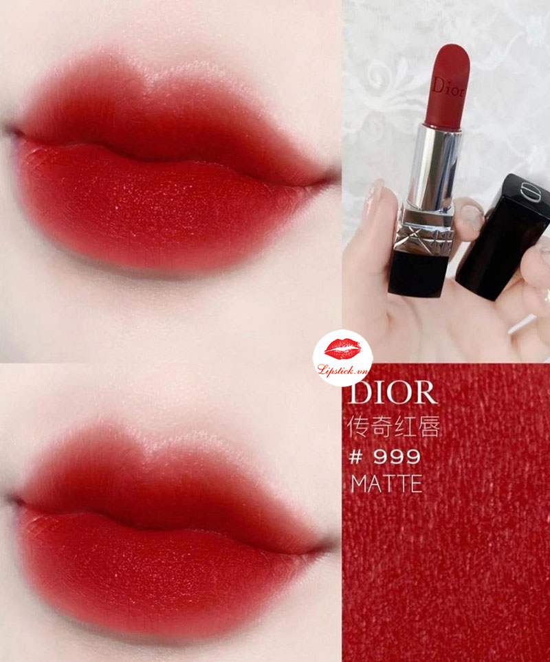 Son Dior Velvet 999  Đỏ Tươi MỚI NHẤT Hot Nhất 2021