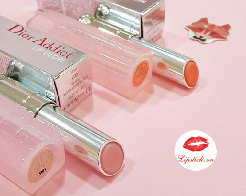 Set Son Dưỡng Môi Dior Addict Lip Glow 001 Pink Và 004 Coral của Pháp