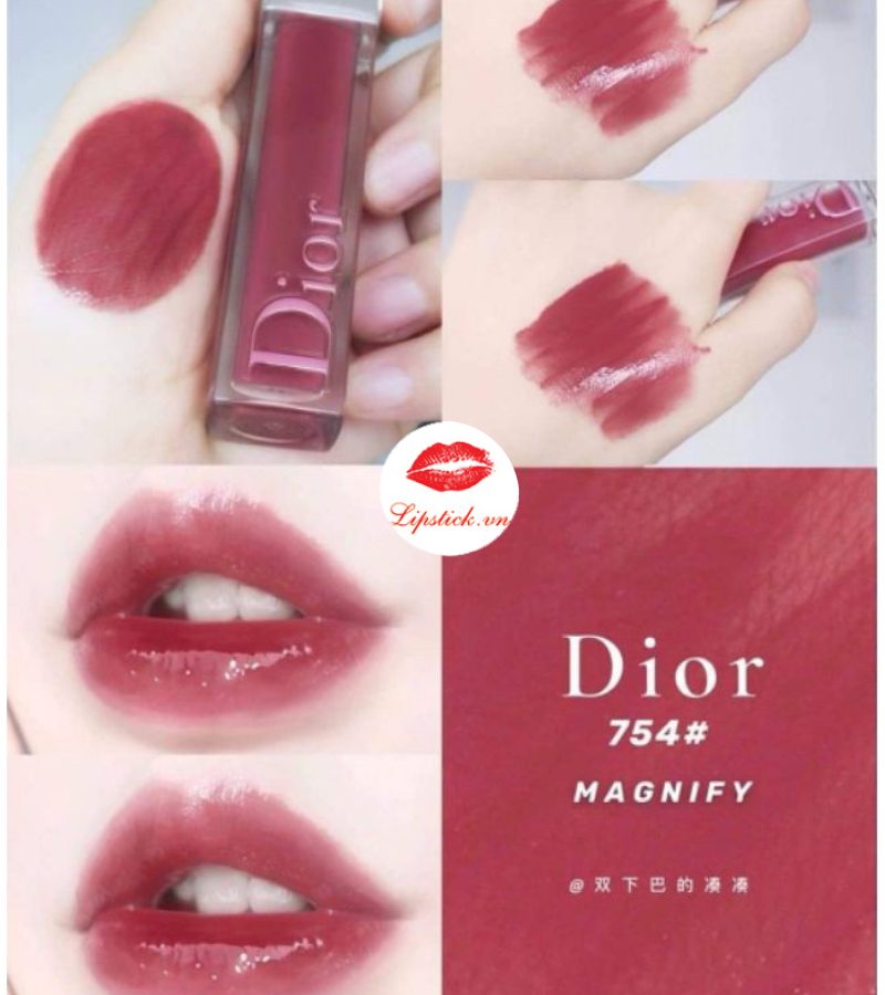 Son Dưỡng Bóng Dior 754 Magnify Addict Stellar Gloss Màu Hồng Nude